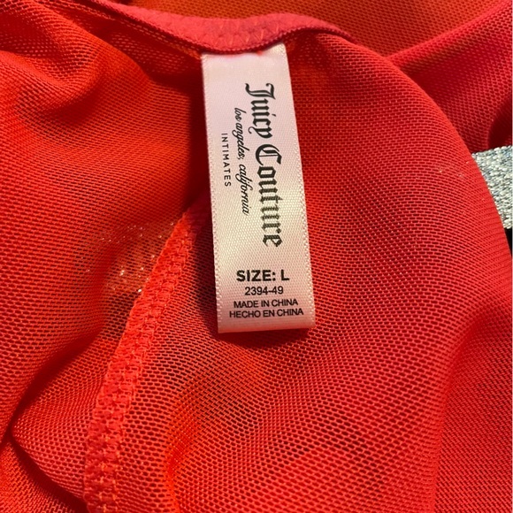 Juicy Couture Dragon Rose Hot Pink‎ Push Up Lace Mesh Bodysuit Lingerie Large - Picture 6 of 6